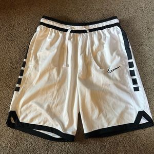 Nike White/Black Elite Shorts